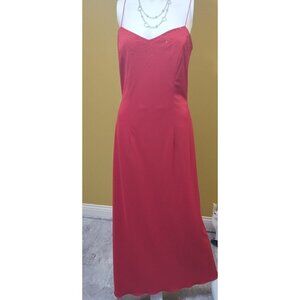 VTG Y2K Dave & Johnny By Laura Ryner Strappy Red Fit & Flare Long Dress Size 9